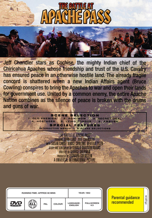 Buy Online The Battle at Apache Pass (1952) - DVD - John Lund, Jeff Chandler | Best Shop for Old classic and hard to find movies on DVD - Timeless Classic DVD