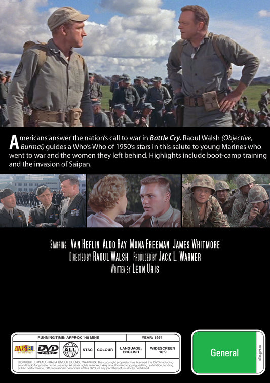 Buy Online Battle Cry (1955) - DVD - Van Heflin, Aldo Ray | Best Shop for Old classic and hard to find movies on DVD - Timeless Classic DVD