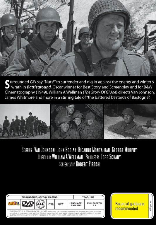 Buy Online Battleground (1949) - DVD - Van Johnson, John Hodiak, Ricardo Montalban | Best Shop for Old classic and hard to find movies on DVD - Timeless Classic DVD