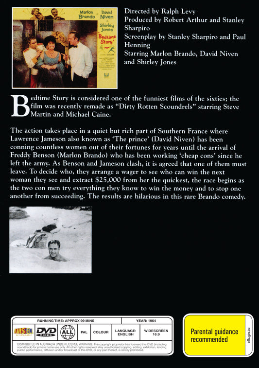 Buy Online Bedtime Story (1964) - DVD - Marlon Brando, David Niven | Best Shop for Old classic and hard to find movies on DVD - Timeless Classic DVD