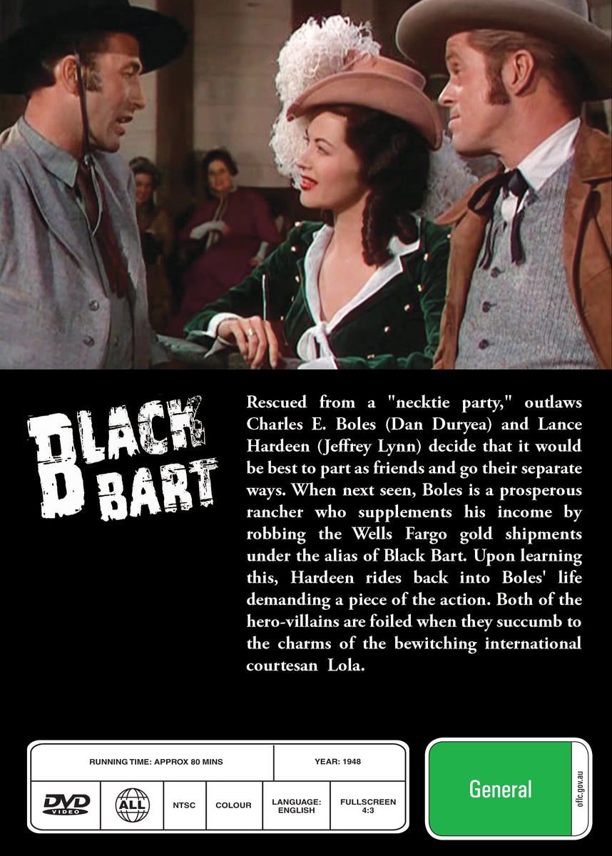 Black Bart (1948) - DVD - Yvonne De Carlo, Dan Duryea