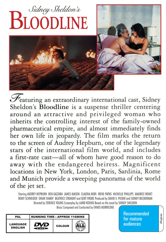 Buy Online Bloodline (1979) - DVD - Audrey Hepburn, Ben Gazzara | Best Shop for Old classic and hard to find movies on DVD - Timeless Classic DVD