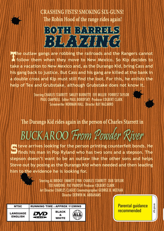Buy Online Both Barrels Blazing (1945) - DVD - Charles Starrett, Tex Harding | Best Shop for Old classic and hard to find movies on DVD - Timeless Classic DVD