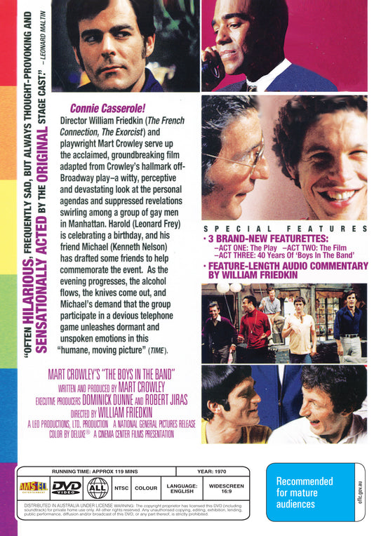 Buy Online The Boys in the Band (1970) - DVD - Kenneth Nelson, Peter White | Best Shop for Old classic and hard to find movies on DVD - Timeless Classic DVD