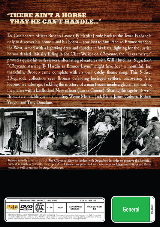 Buy Online Bronco (1958-62) - DVD - Ty Hardin, Robert Colbert | Best Shop for Old classic and hard to find movies on DVD - Timeless Classic DVD