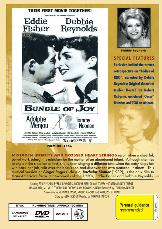 Buy Online Bundle of Joy (1956) - DVD - Eddie Fisher, Debbie Reynolds | Best Shop for Old classic and hard to find movies on DVD - Timeless Classic DVD