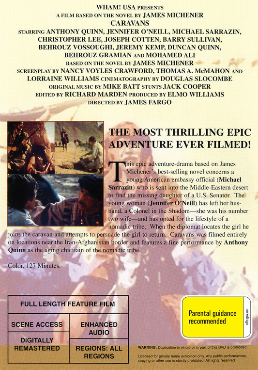 Buy Online Caravans (1978) - DVD - Anthony Quinn, Michael Sarrazin | Best Shop for Old classic and hard to find movies on DVD - Timeless Classic DVD