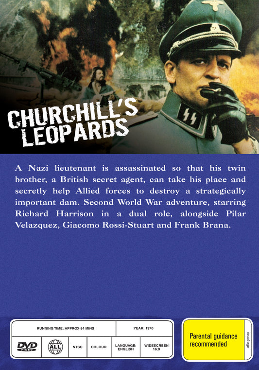 Buy Online Churchill's Leopards (1970) - DVD - Richard Harrison, Pilar Velázquez | Best Shop for Old classic and hard to find movies on DVD - Timeless Classic DVD