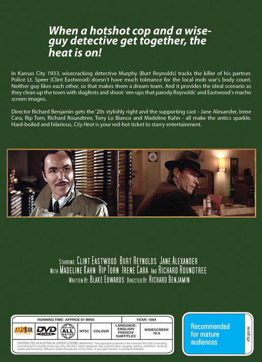 Buy Online City Heat (1984) - DVD - Clint Eastwood, Burt Reynolds | Best Shop for Old classic and hard to find movies on DVD - Timeless Classic DVD