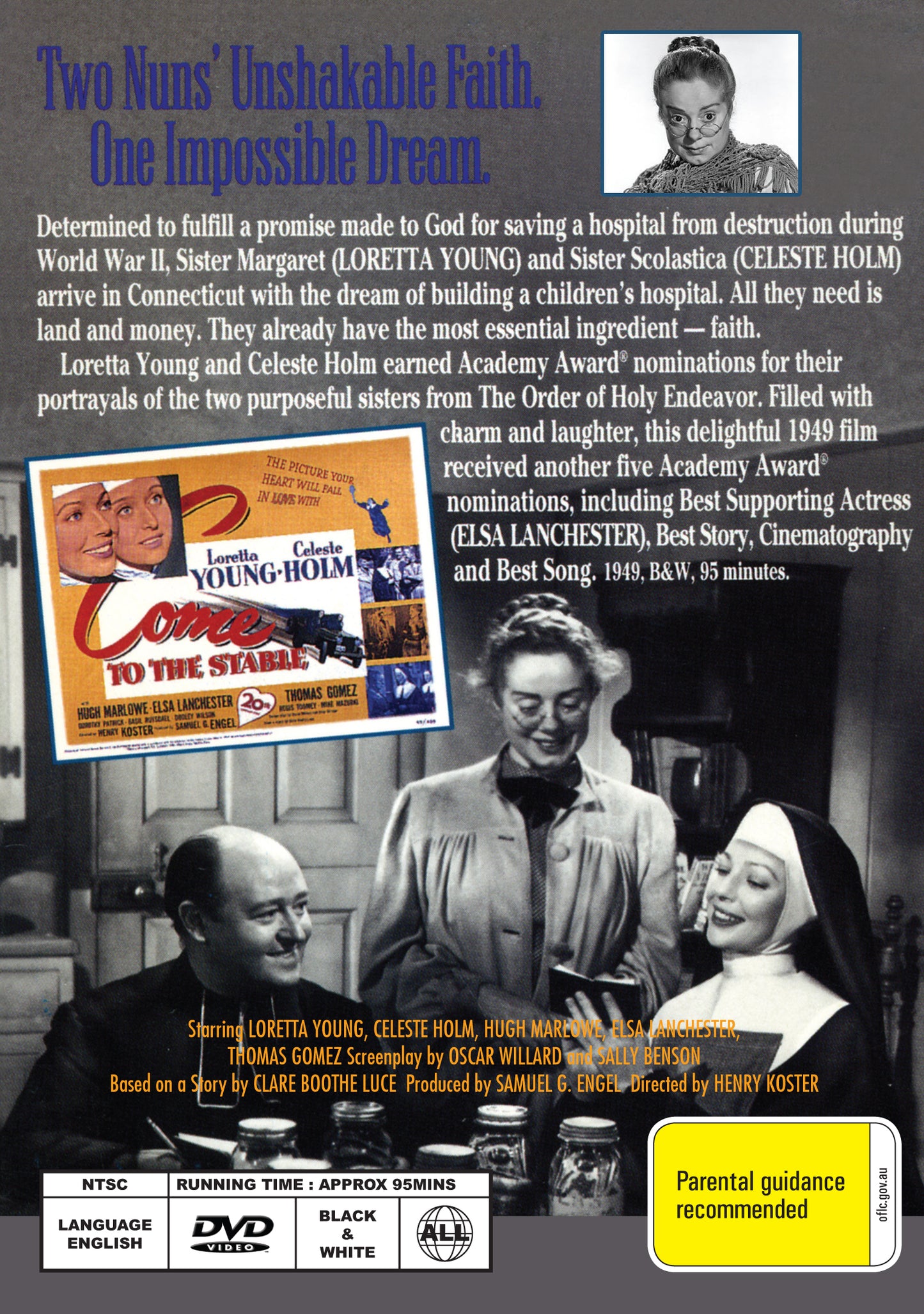 Buy Online Come to the Stable (1949) - DVD - Loretta Young, Celeste Holm | Best Shop for Old classic and hard to find movies on DVD - Timeless Classic DVD