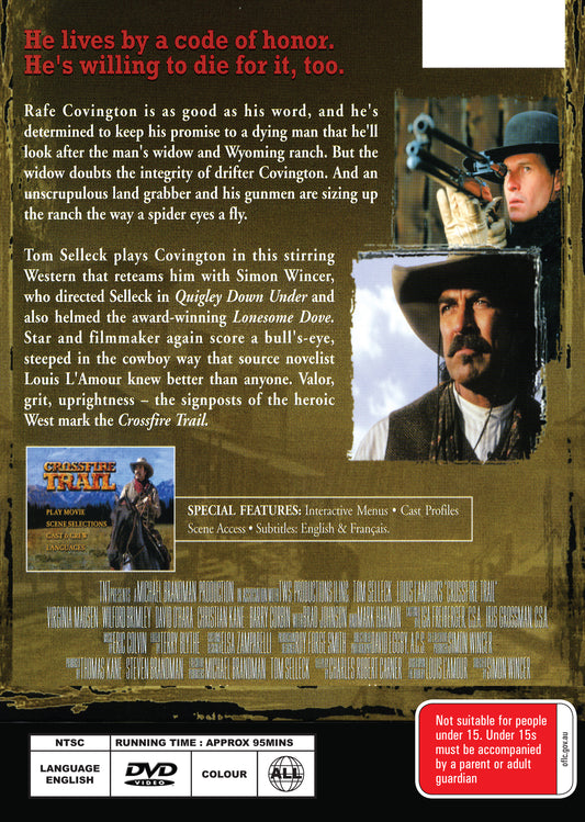 Buy Online Crossfire Trail (2001) - DVD - Tom Selleck, Virginia Madsen | Best Shop for Old classic and hard to find movies on DVD - Timeless Classic DVD