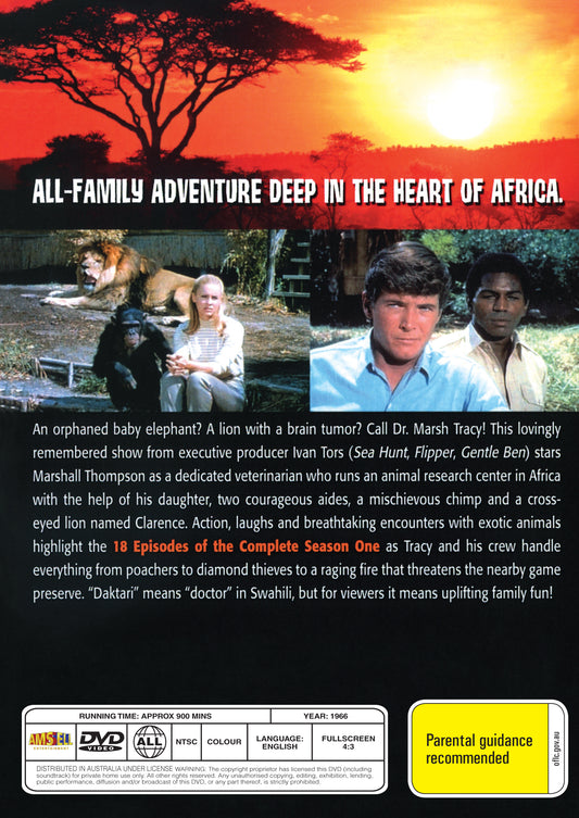 Buy Online Daktari (1966) - DVD - Marshall Thompson, Cheryl Miller | Best Shop for Old classic and hard to find movies on DVD - Timeless Classic DVD