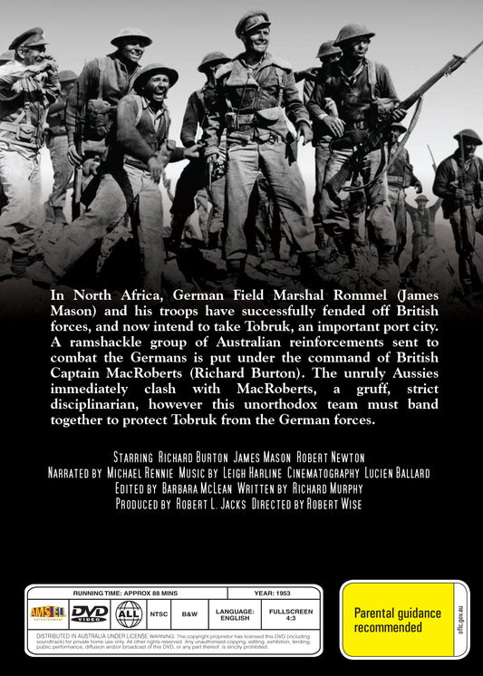 Buy Online The Desert Rats (1953) - DVD - Richard Burton, James Mason | Best Shop for Old classic and hard to find movies on DVD - Timeless Classic DVD