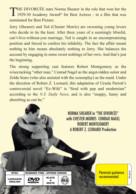 Buy Online The Divorcee (1930) - DVD - Norma Shearer, Robert Montgomery | Best Shop for Old classic and hard to find movies on DVD - Timeless Classic DVD