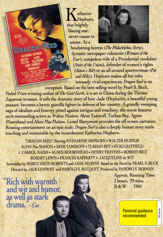 Buy Online Dragon Seed (1944) - DVD - Katharine Hepburn, Walter Huston | Best Shop for Old classic and hard to find movies on DVD - Timeless Classic DVD
