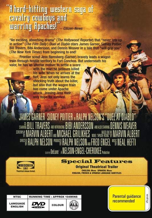 Buy Online Duel at Diablo (1966) - DVD - James Garner, Sidney Poitier | Best Shop for Old classic and hard to find movies on DVD - Timeless Classic DVD