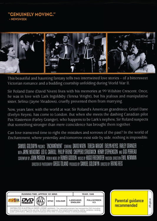 Buy Online Enchantment (1948) - DVD - David Niven, Teresa Wright | Best Shop for Old classic and hard to find movies on DVD - Timeless Classic DVD