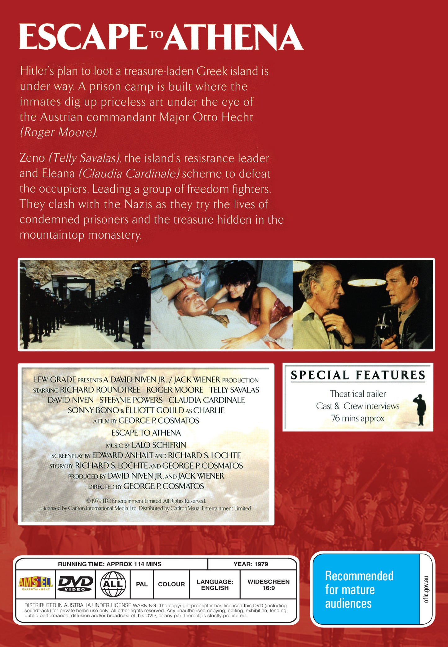 Buy Online Escape to Athena (1979) - DVD - Roger Moore, Telly Savalas | Best Shop for Old classic and hard to find movies on DVD - Timeless Classic DVD