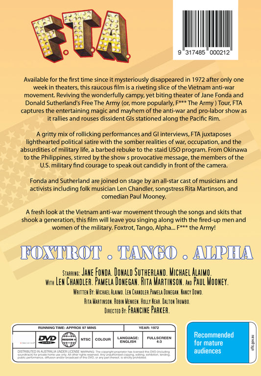 Buy Online FTA (1972) - DVD - Jane Fonda, Donald Sutherland | Best Shop for Old classic and hard to find movies on DVD - Timeless Classic DVD