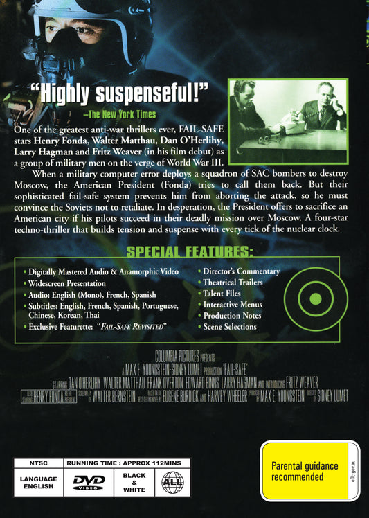 Buy Online Fail Safe (1964) - DVD - Henry Fonda, Walter Matthau | Best Shop for Old classic and hard to find movies on DVD - Timeless Classic DVD