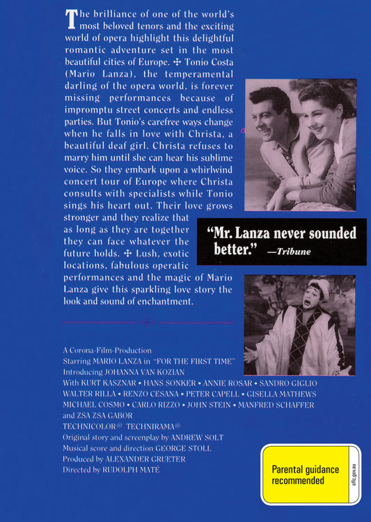 Buy Online For the First Time (1959)- DVD - Mario Lanza, Johanna von Koczian | Best Shop for Old classic and hard to find movies on DVD - Timeless Classic DVD