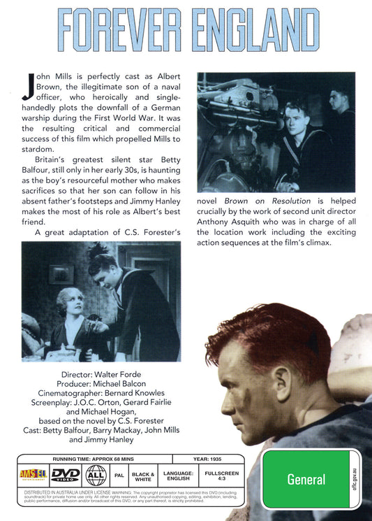 Buy Online Forever England (1935) - DVD - Betty Balfour, John Mills | Best Shop for Old classic and hard to find movies on DVD - Timeless Classic DVD