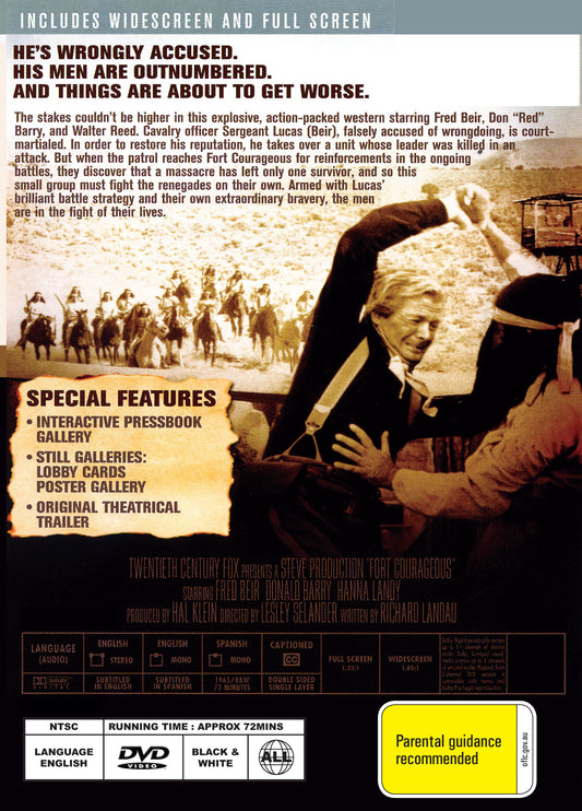 Buy Online Fort Courageous (1965) - DVD - Fred Beir, Don 'Red' Barry | Best Shop for Old classic and hard to find movies on DVD - Timeless Classic DVD