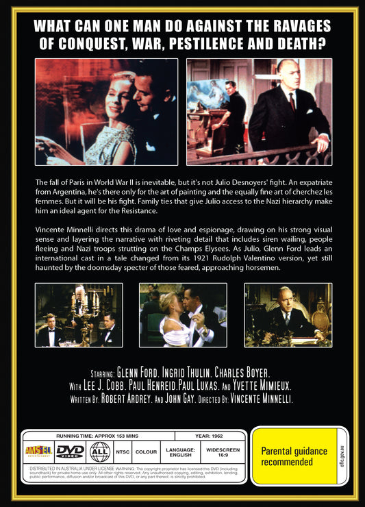 Buy Online The Four Horsemen of the Apocalypse (1962) - DVD - Glenn Ford, Ingrid Thulin | Best Shop for Old classic and hard to find movies on DVD - Timeless Classic DVD