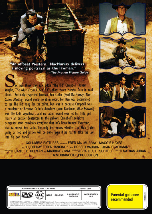 Buy Online Good Day for a Hanging (1959) - DVD - Fred MacMurray, Margaret Hayes | Best Shop for Old classic and hard to find movies on DVD - Timeless Classic DVD