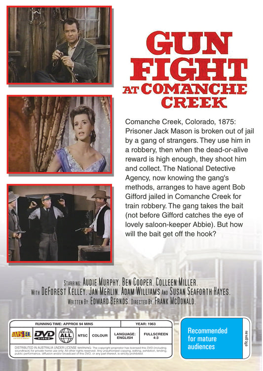 Buy Online Gunfight at Comanche Creek (1963) - DVD - Audie Murphy, Ben Cooper | Best Shop for Old classic and hard to find movies on DVD - Timeless Classic DVD
