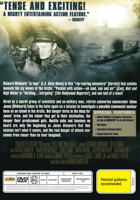 Buy Online Hell and High Water (1954) - DVD - Richard Widmark, Bella Darvi | Best Shop for Old classic and hard to find movies on DVD - Timeless Classic DVD