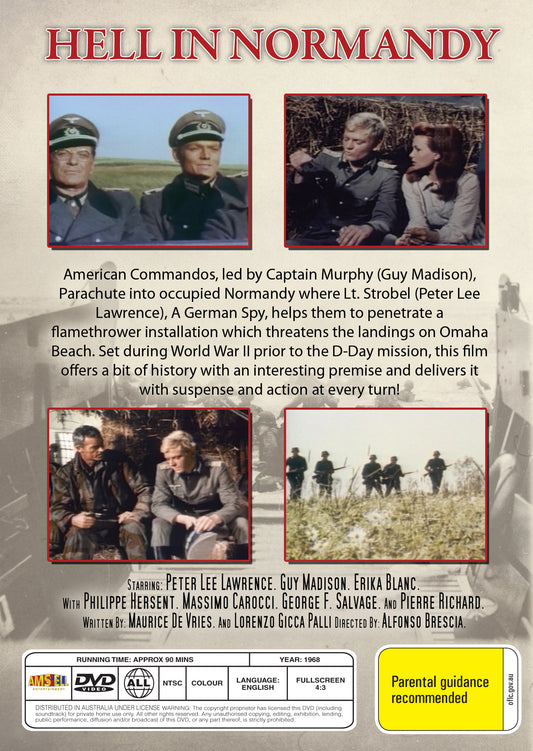 Buy Online Hell In Normandy (1968) -  Guy Madison, Peter Lee Lawrence | Best Shop for Old classic and hard to find movies on DVD - Timeless Classic DVD