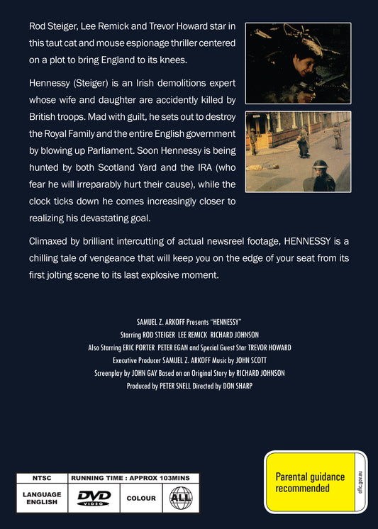 Buy Online Hennessy (1975)- DVD - Rod Steiger, Lee Remick | Best Shop for Old classic and hard to find movies on DVD - Timeless Classic DVD