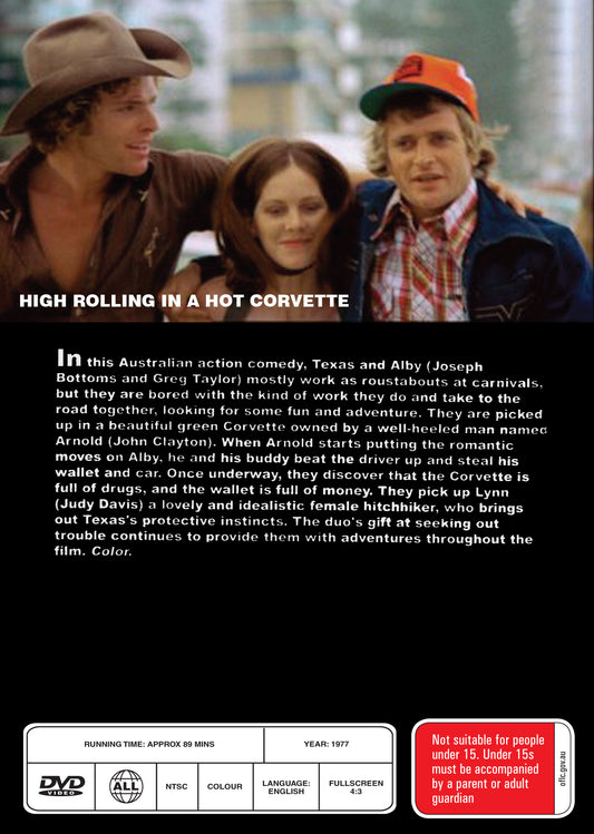 Buy Online High Rolling in a Hot Corvette (1977) - DVD - Joseph Bottoms, Grigor Taylor | Best Shop for Old classic and hard to find movies on DVD - Timeless Classic DVD