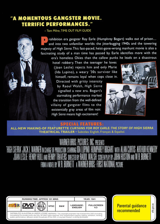 Buy Online High Sierra (1941) - DVD - Ida Lupino, Humphrey Bogart | Best Shop for Old classic and hard to find movies on DVD - Timeless Classic DVD