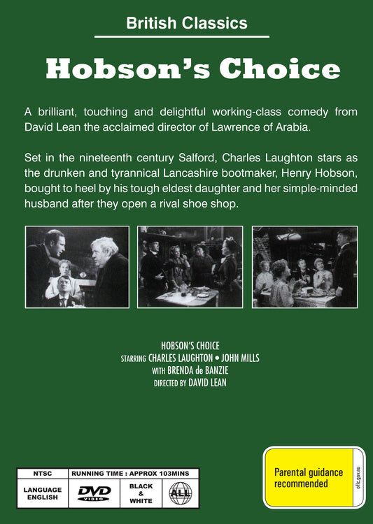 Buy Online Hobson's Choice (1954) - DVD - Charles Laughton, John Mills | Best Shop for Old classic and hard to find movies on DVD - Timeless Classic DVD