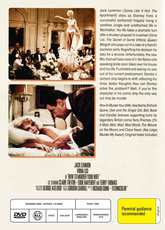 Buy Online How to Murder Your Wife (1965) - DVD - Jack Lemmon, Virna Lisi | Best Shop for Old classic and hard to find movies on DVD - Timeless Classic DVD