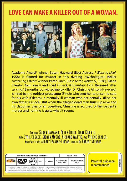 Buy Online I Thank a Fool (1962) - DVD - Susan Hayward, Peter Finch | Best Shop for Old classic and hard to find movies on DVD - Timeless Classic DVD