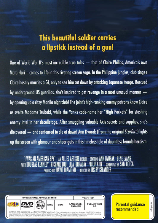 Buy Online I Was an American Spy (1951) - DVD - Ann Dvorak, Gene Evans | Best Shop for Old classic and hard to find movies on DVD - Timeless Classic DVD