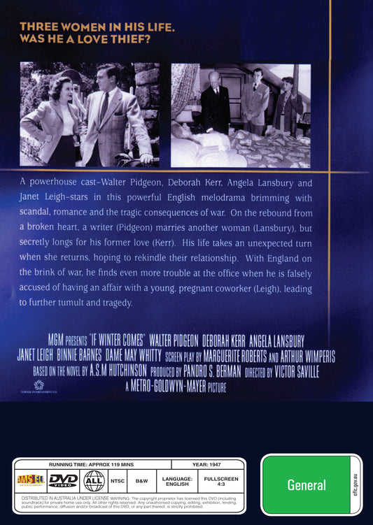 Buy Online If Winter Comes (1947) - DVD - Michael Caine, Cliff Robertson | Best Shop for Old classic and hard to find movies on DVD - Timeless Classic DVD