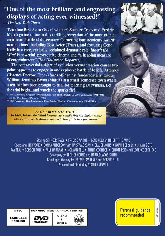 Buy Online Inherit the Wind (1960) - DVD - Spencer Tracy, Gene Kelly | Best Shop for Old classic and hard to find movies on DVD - Timeless Classic DVD