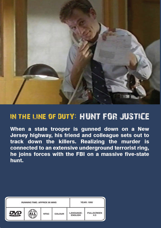 Buy Online In the Line of Duty: Hunt for Justice (1995) - DVD - Adam Arkin, Nicholas Turturro | Best Shop for Old classic and hard to find movies on DVD - Timeless Classic DVD