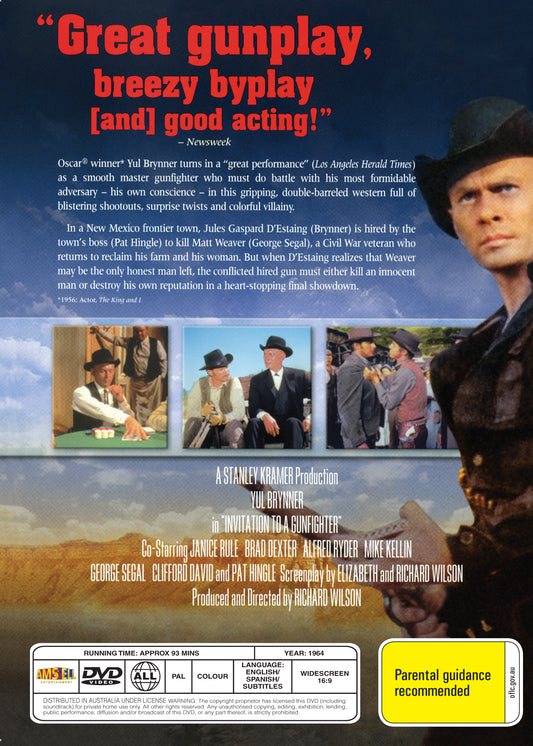Buy Online Invitation to a Gunfighter (1964) - DVD -Yul Brynner, Janice Rule | Best Shop for Old classic and hard to find movies on DVD - Timeless Classic DVD