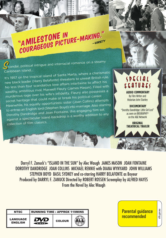 Buy Online Island in the Sun (1957) - DVD -  James Mason, Joan Fontaine | Best Shop for Old classic and hard to find movies on DVD - Timeless Classic DVD