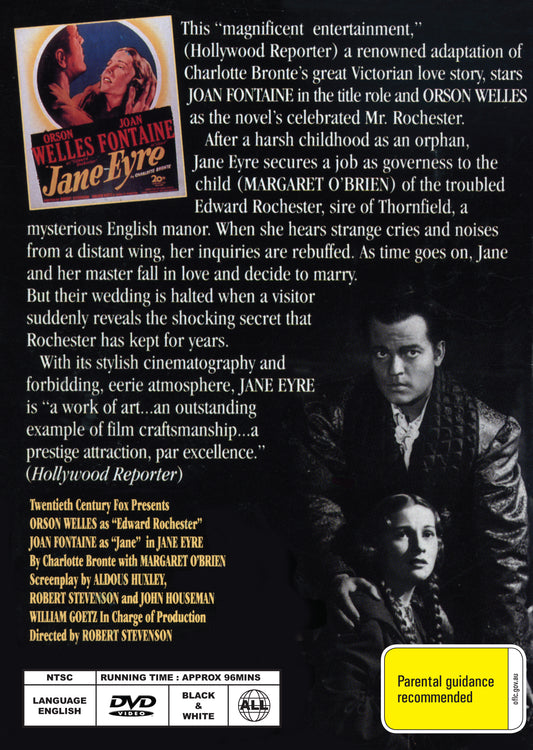 Buy Online Jane Eyre (1943) - DVD - John Lund, Jeff Chandler | Best Shop for Old classic and hard to find movies on DVD - Timeless Classic DVD