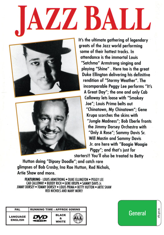 Buy Online Jazz Ball (1956) - DVD - Art Gilmore, Ben Grauer, Louis Armstrong | Best Shop for Old classic and hard to find movies on DVD - Timeless Classic DVD