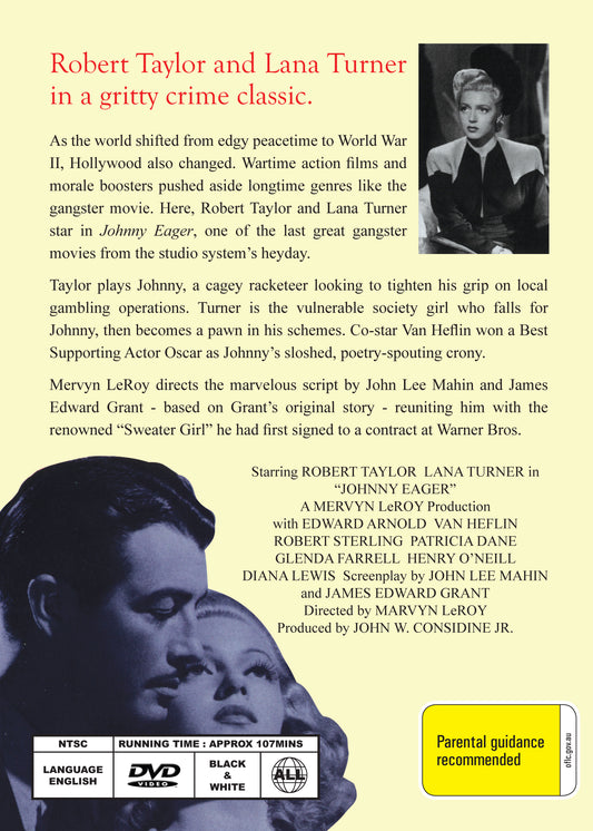 Buy Online Johnny Eager (1941) - DVD - Robert Taylor, Lana Turner | Best Shop for Old classic and hard to find movies on DVD - Timeless Classic DVD