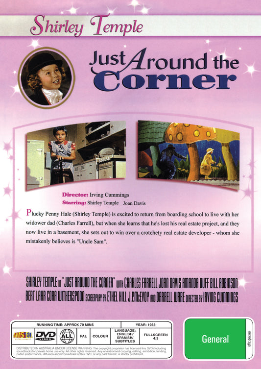 Buy Online Just Around the Corner (1938) - DVD - Shirley Temple, Joan Davis | Best Shop for Old classic and hard to find movies on DVD - Timeless Classic DVD