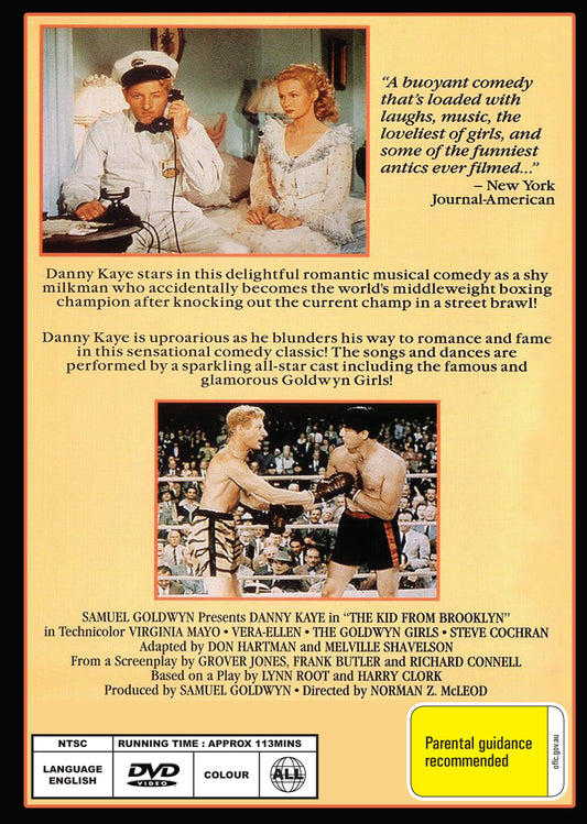 Buy Online The Kid from Brooklyn (1946) - DVD - Danny Kaye, Virginia Mayo | Best Shop for Old classic and hard to find movies on DVD - Timeless Classic DVD