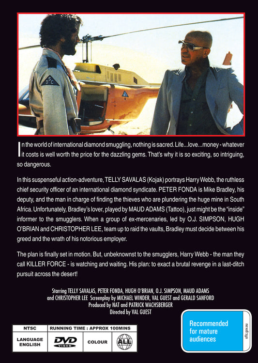 Buy Online Killer Force (1976) - DVD - Telly Savalas, Peter Fonda | Best Shop for Old classic and hard to find movies on DVD - Timeless Classic DVD